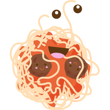 Das Spaghettimonster mit seinen Fleischklöschen
